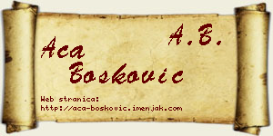 Aca Bošković vizit kartica